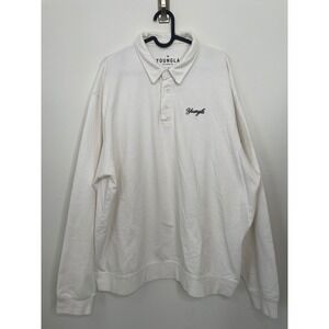 YoungLA Long Sleeve Polo Sweatshirt White X-Large